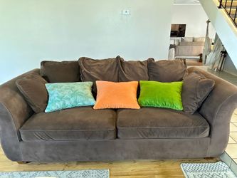 Dark brown couches $40