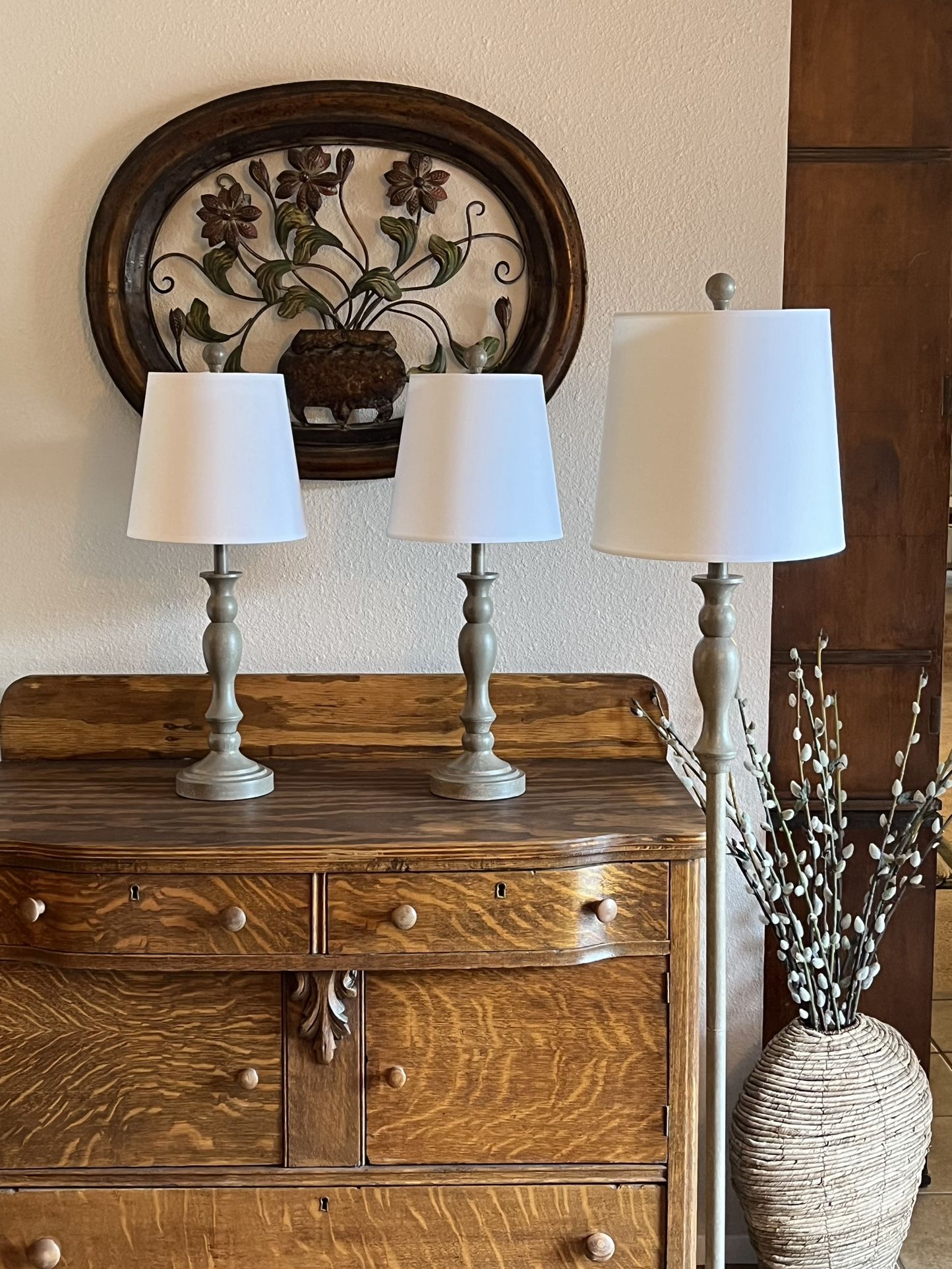 NEW 3-Piece BH&G Farmhouse Lamps $35 Set