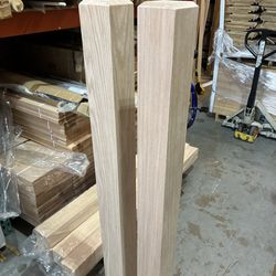 Red Oak Square Newel Posts with Chamfered Top PLEASE READ DETAILS BELOW