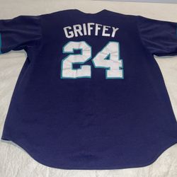 Ken Griffey Jr Majestic Jersey Mens Large Blue USA Euc Vintage Sewn MLB 90s