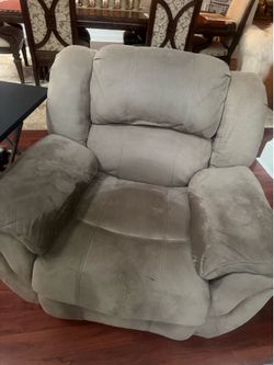 Lovely suede recliner