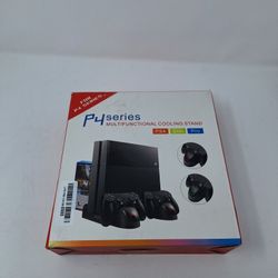 PS4 Stand Cooling Fan Station for Playstation 4/PS4 Slim/PS4 Pro, PS4 Vertical Charging Station with Dual Controller,PS4 Stand with USB Port & 12 Game