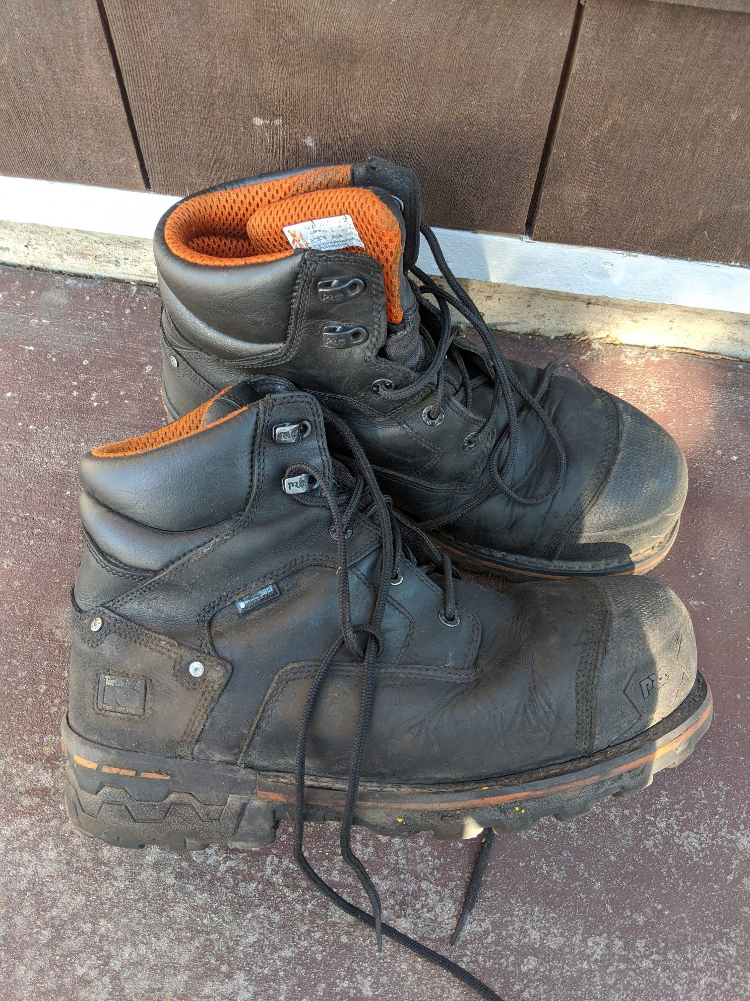 Timberlands steel toed boots $220 new