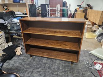 MCM Bookshelf with Brass Legs