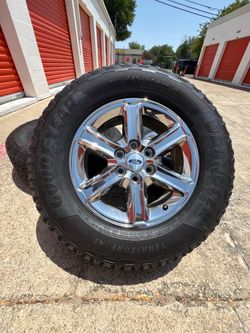 18s Ford F150 Expedition chrome Oem Rims Rines Wheels and Tires 6x135