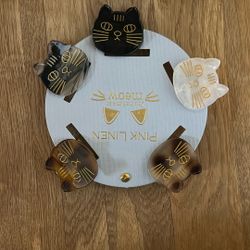 Pink linen 5 PC Women’s/Girl’s Hair Claw Clips