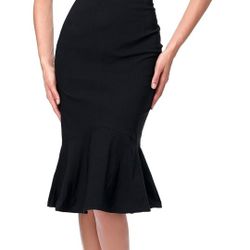 Kate Kasin Women's Elastic Waist Stretchy Pencil Skirt