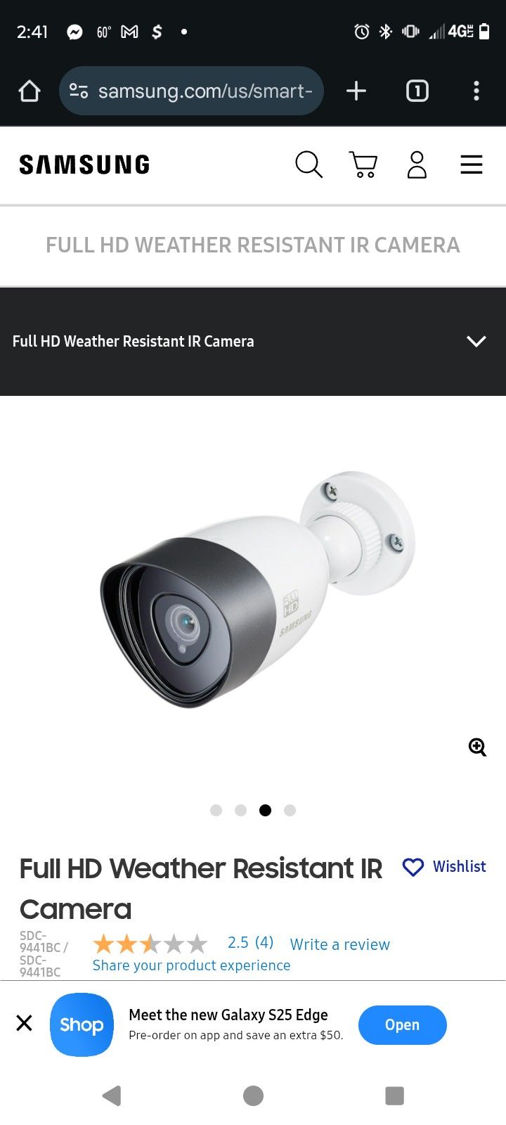 Samsung HD Full Color Security Camera