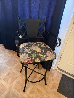 2 tall flower chairs