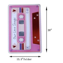 Pink and purple cassette tape Valentine's Day card Jumbo #ValentinesDay