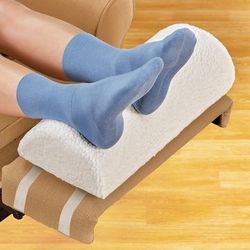Sherpa-Covered Recliner/Bed Footrest Pillow