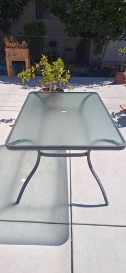Glass outdoor table
