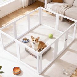 High-End Clear Acrylic Dog Playpen (10-Panels) – BRAND NEW
