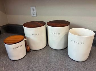 Magnolia Ceramic Kitchen Canisters