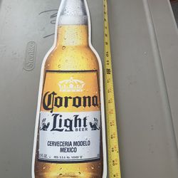 CORONA LIGHT METAL SIGN