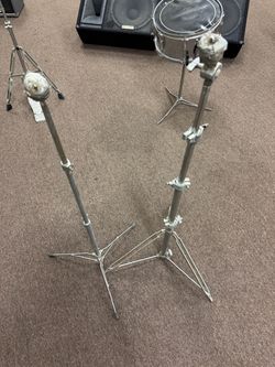 Vintage 1980s Drum Cymbal Stands – Pair