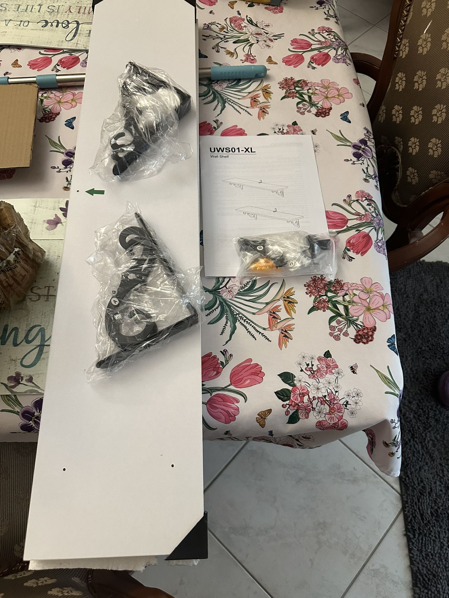 NEW MIXX-STIL FOLDING WALL SHELVES (2) 39.5 inches long WHITE