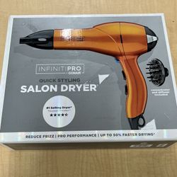 INFINITI PRO CONAIR Quick Styling Salon Hair Dryer, 1875 W, Diffuser & Concentrator