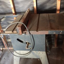 Sears Table Saw With Base & Casters