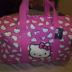 Hello Kitty Rolling Tote Luggage Bag