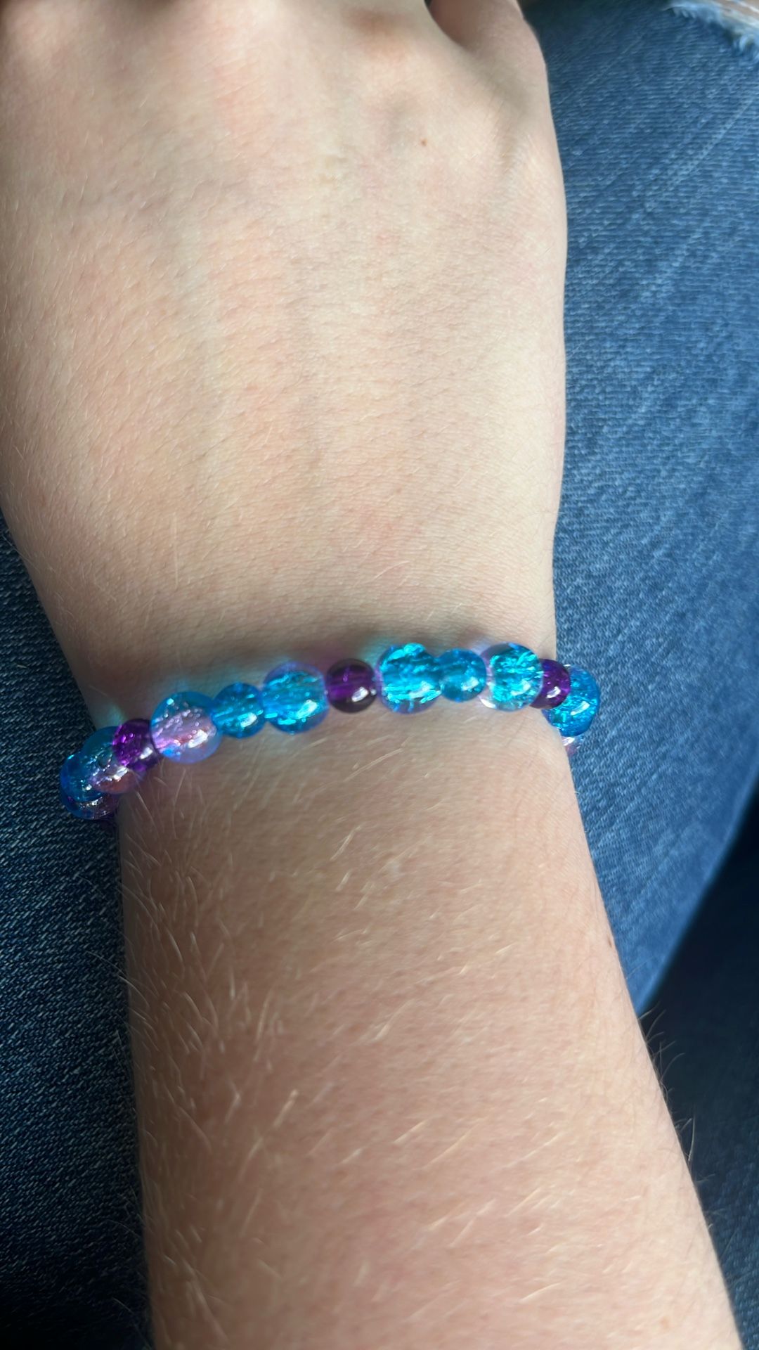 Purple and blue bracelet