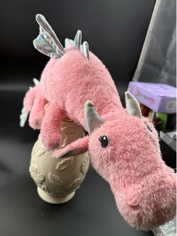 Pink Sparkly Dragon Plush