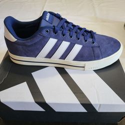 *NEW* Adidas Daily 4.0 Suede Shoes Navy White Size Men’s 11.5 Women's 12.5 with Box