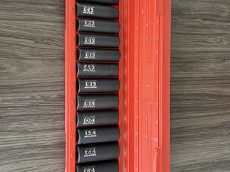 Tekton 1/2” Deep Impact Socket Set 10-24mm (Black)