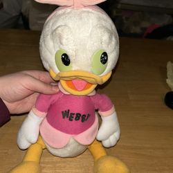 Webby the duck Duck Tales stuffed animal plushie 1986 vintage Disney 