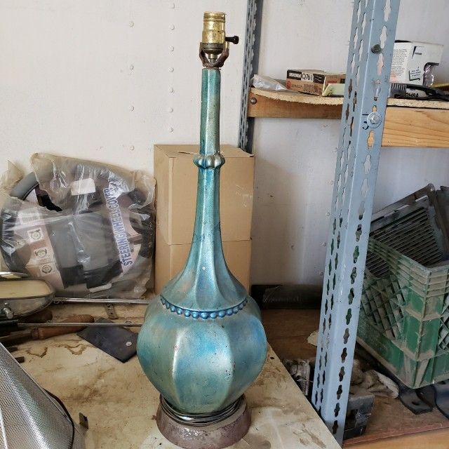 Unique Vintage Genie bottle electric lamp 1960's or 70's