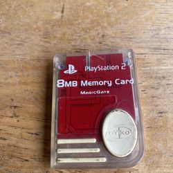 Red Nyko PlayStation 2 Memory Card