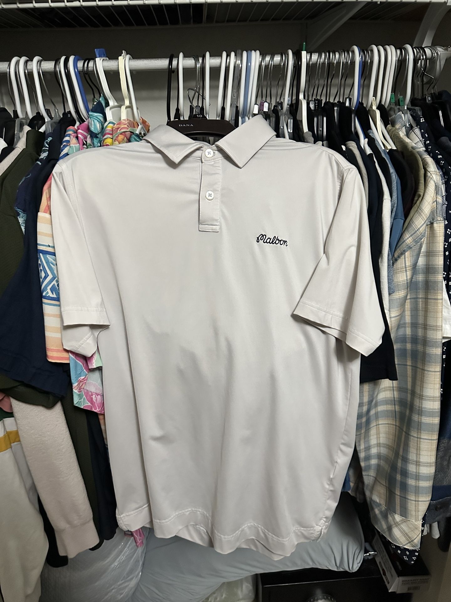 Malbon Golf X Footjoy Polo White Medium
