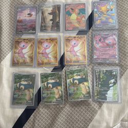 Raw Pokemon Cards 151 Charizard Ex Mew Charmeleon Alakazam 