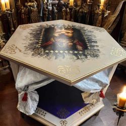 Yorkie Dog Bed Vintage Thomasville 70s Solid Wood Hexagon End Table & Dog Kennel