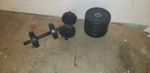 Curl bars and weights, new