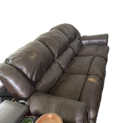 Leather Couch + Loveseat/recliner 