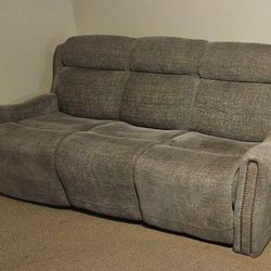 Power reclining console loveseat and sofa 