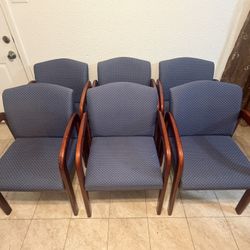 Set of 6 Office Star Reception Chairs