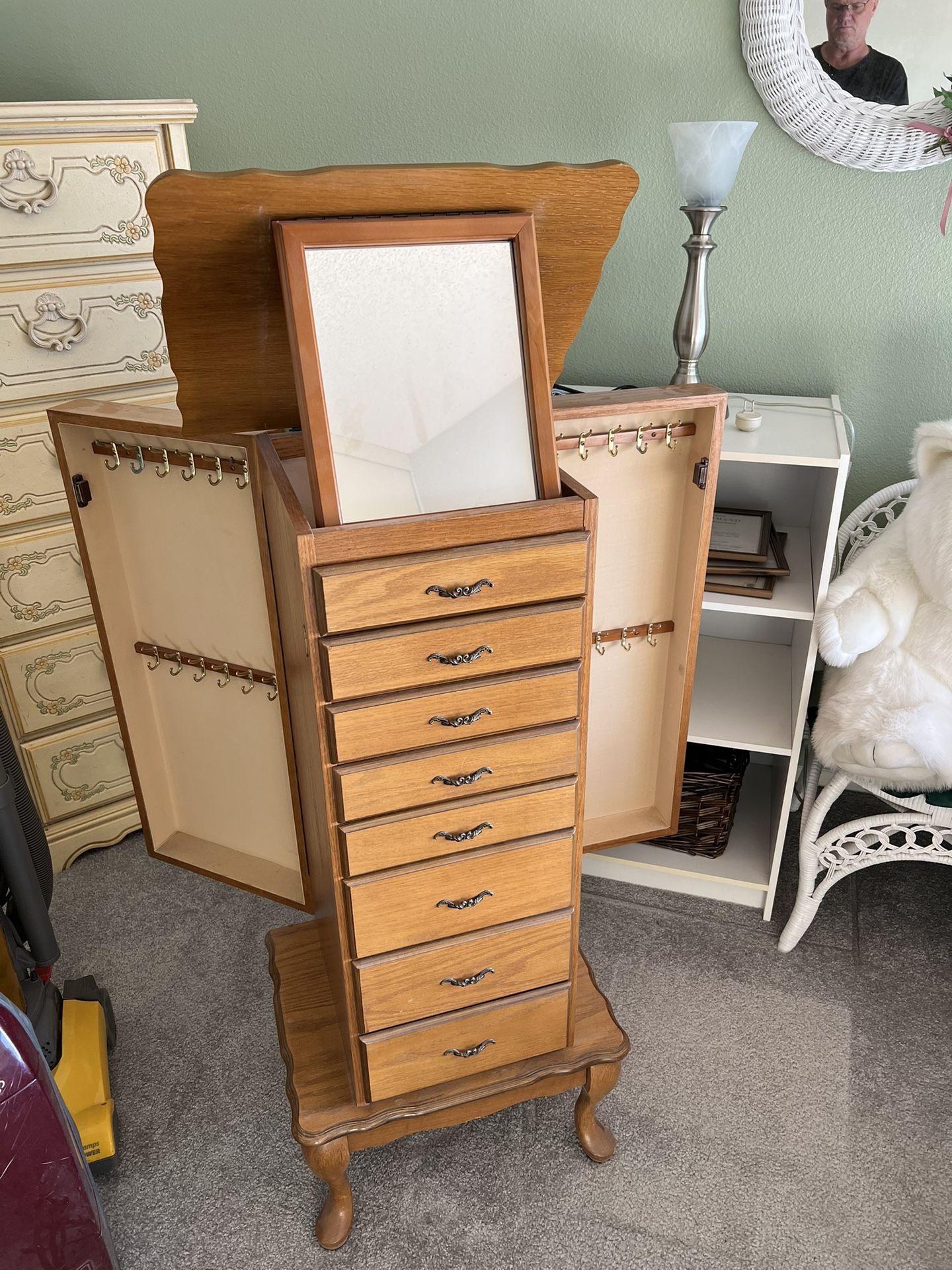 Antique jewelry cabinet