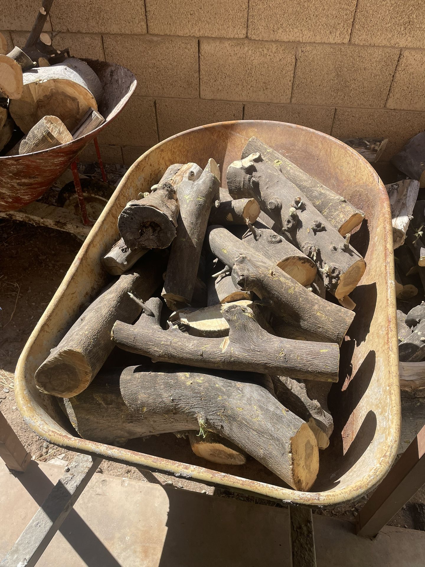 Firewood For Sale$15. Sold By The Wheelbarrow For See Pictures For Beauty.