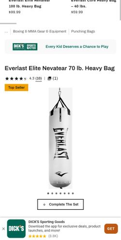 Everlast Elite Nevatear Heavy Bag 70 Lbs