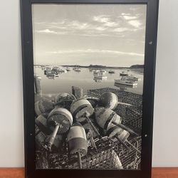 Wood Framed Crab Fishing Canvas Print