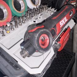 SKIL 360 Cordless Screwdriver, Bit Set, Lufkin 25ft Tape Measure, and more.