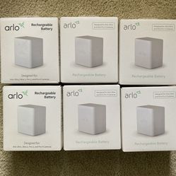 (NEW) Arlo Pro2, Pro3, Pro4, Pro5 S, Ultra and Ultra 2 Rechargeable Batteries (VMA5400) x6