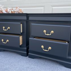 🔥Gorgeous Deep Blue Tall Ashley Nightstands