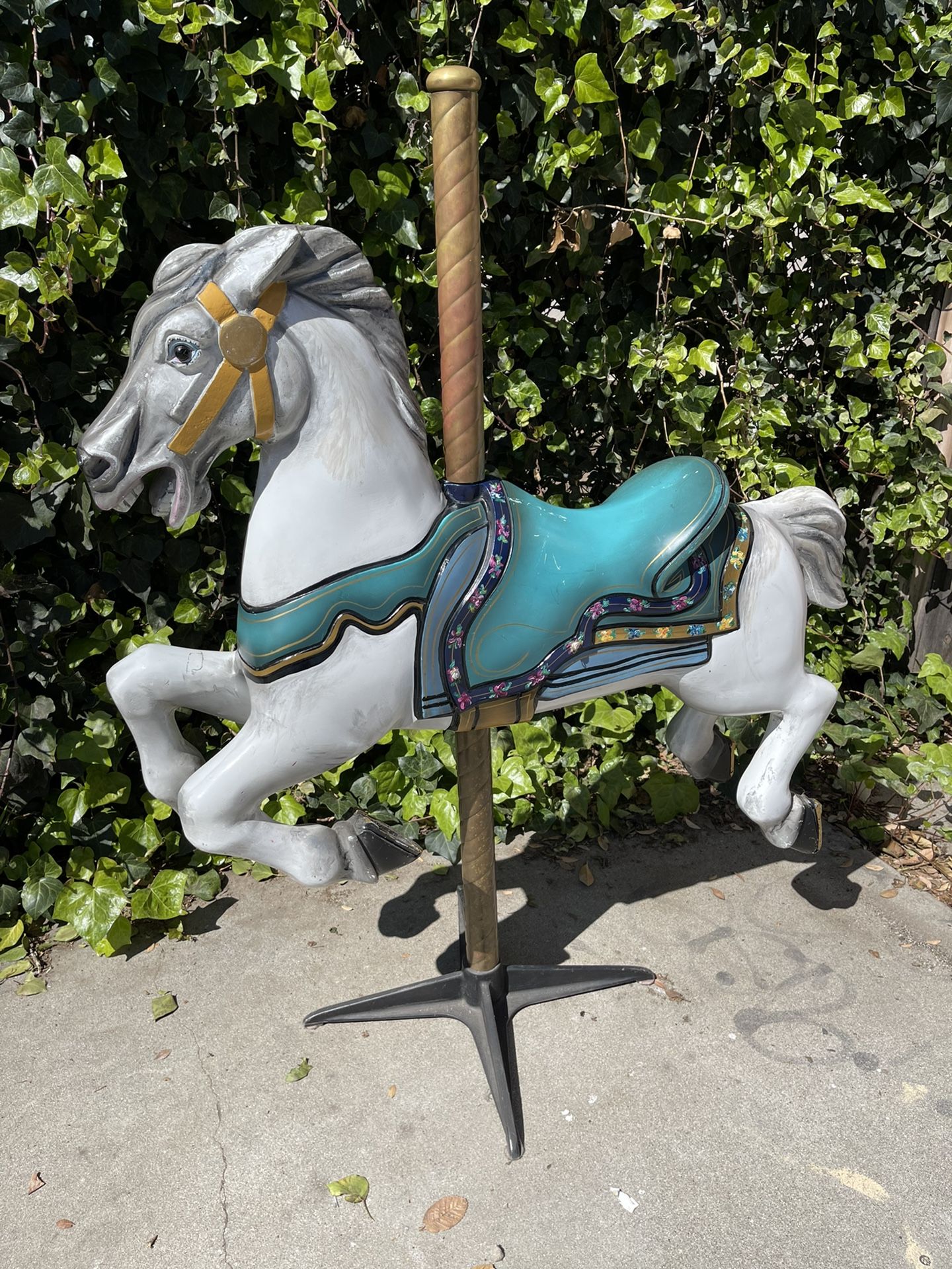 Cast Iron Carousel Horse Photoshoot Prop