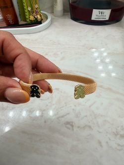 $20 each Tous Gold Mesh Cuff Bracelet with Bear Ends