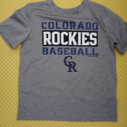 Colorado Rockies Boys' Gray Shirt - Size Small (6-7)