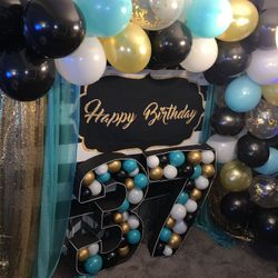 Custom Mosaic Numbers/ Letters-Balloon Garland