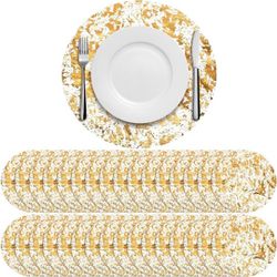 100pc Gold Table Placemats $20